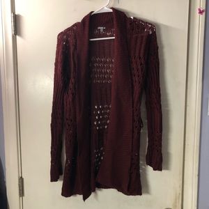 Burgundy Cardigan